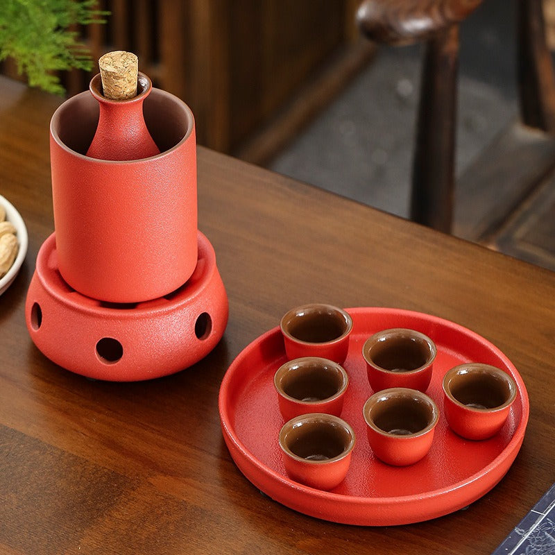 Porcelain Wine Warmer Set with Gift Box