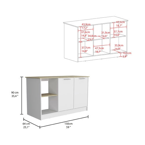 Juniper Kitchen Island (Oak)
