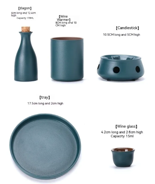 Porcelain Wine Warmer Set with Gift Box