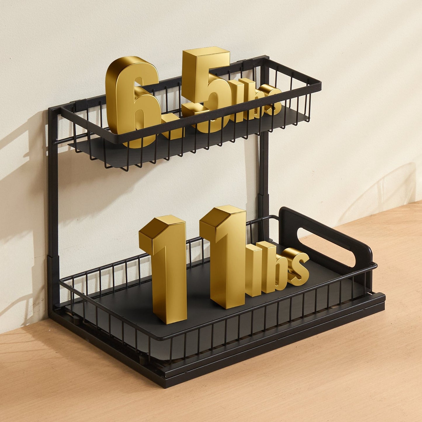 2-Tier Under Sink Cabinet Organizer Drawer Basket