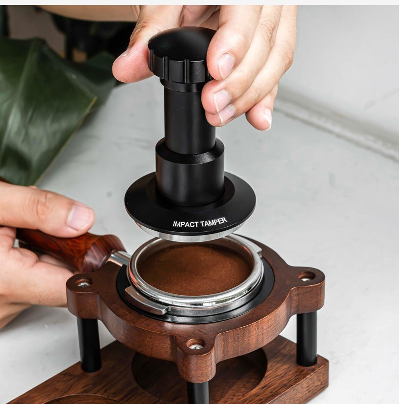 Espresso Machine with Spring-Loaded Knock Box