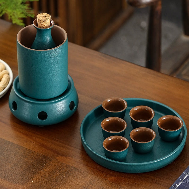 Porcelain Wine Warmer Set with Gift Box