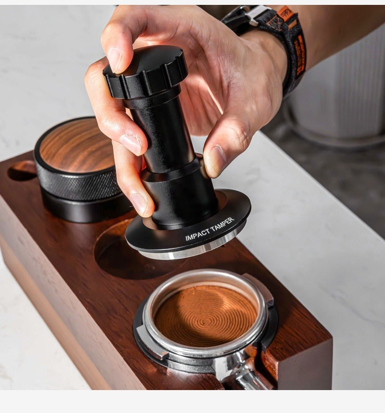 Espresso Machine with Spring-Loaded Knock Box