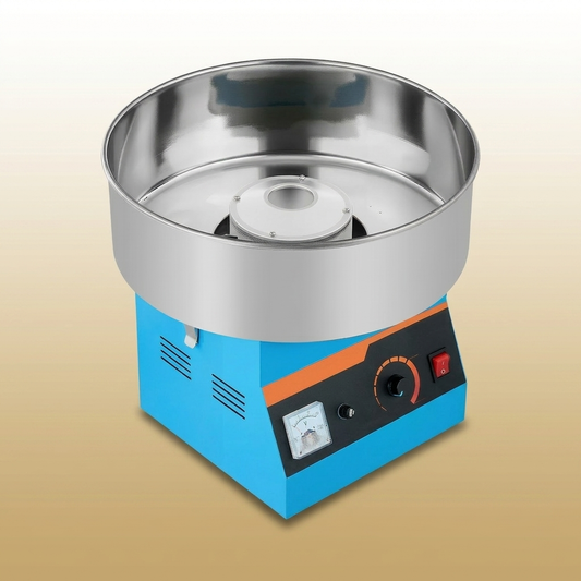 Cotton Candy Machine on warm gold-sand background