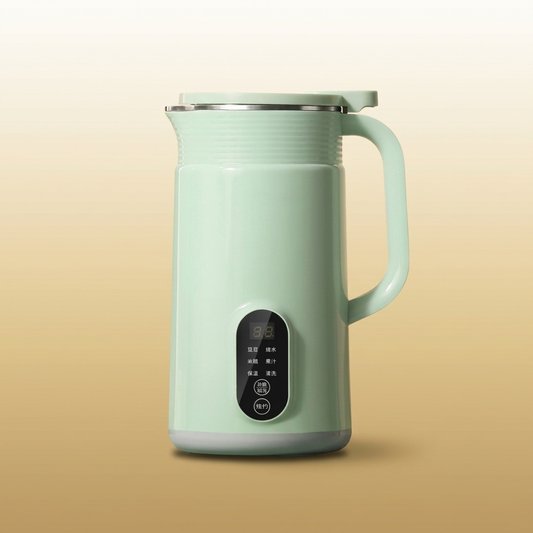 Soy Milk Machine on warm gold-sand background