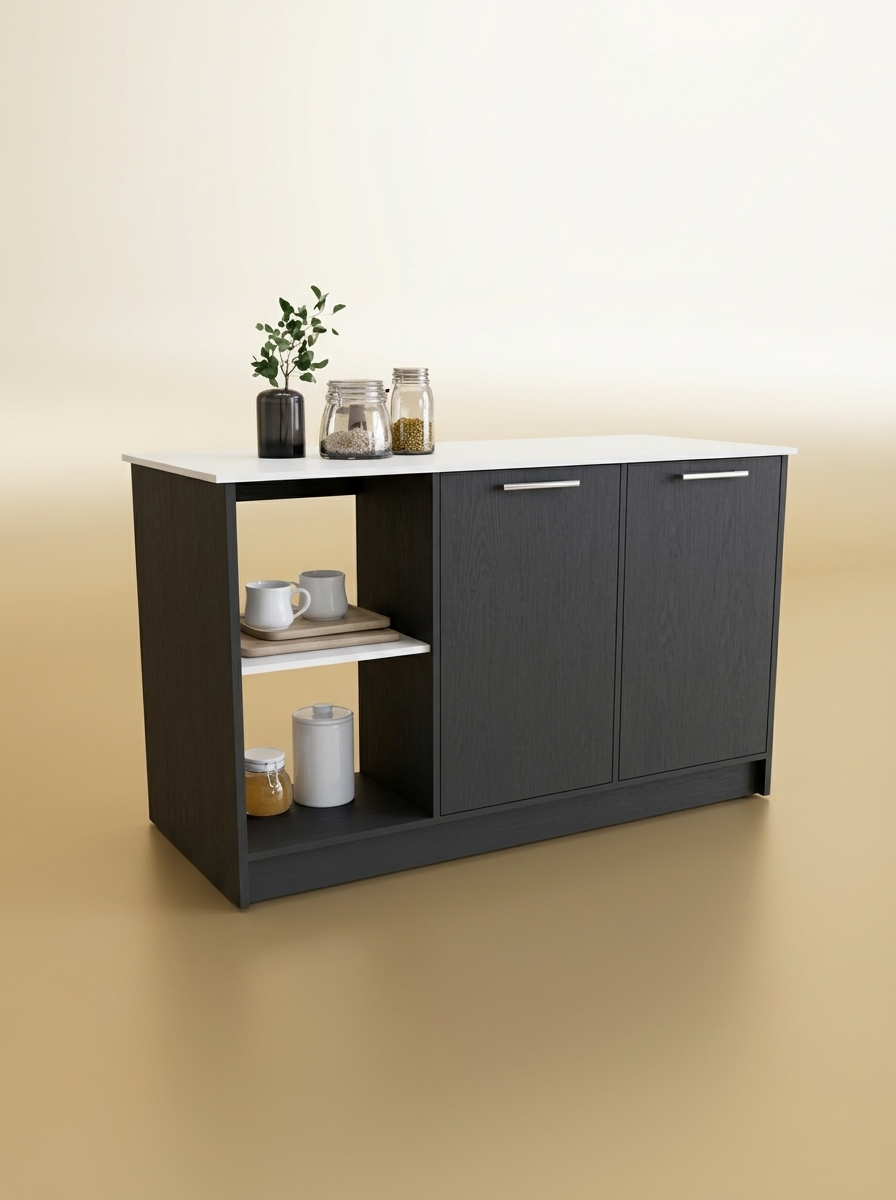 Kitchen Island gold-sand background