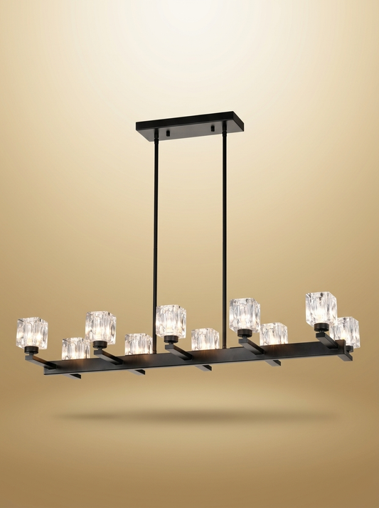 Crystal Chandelier gold-sand background