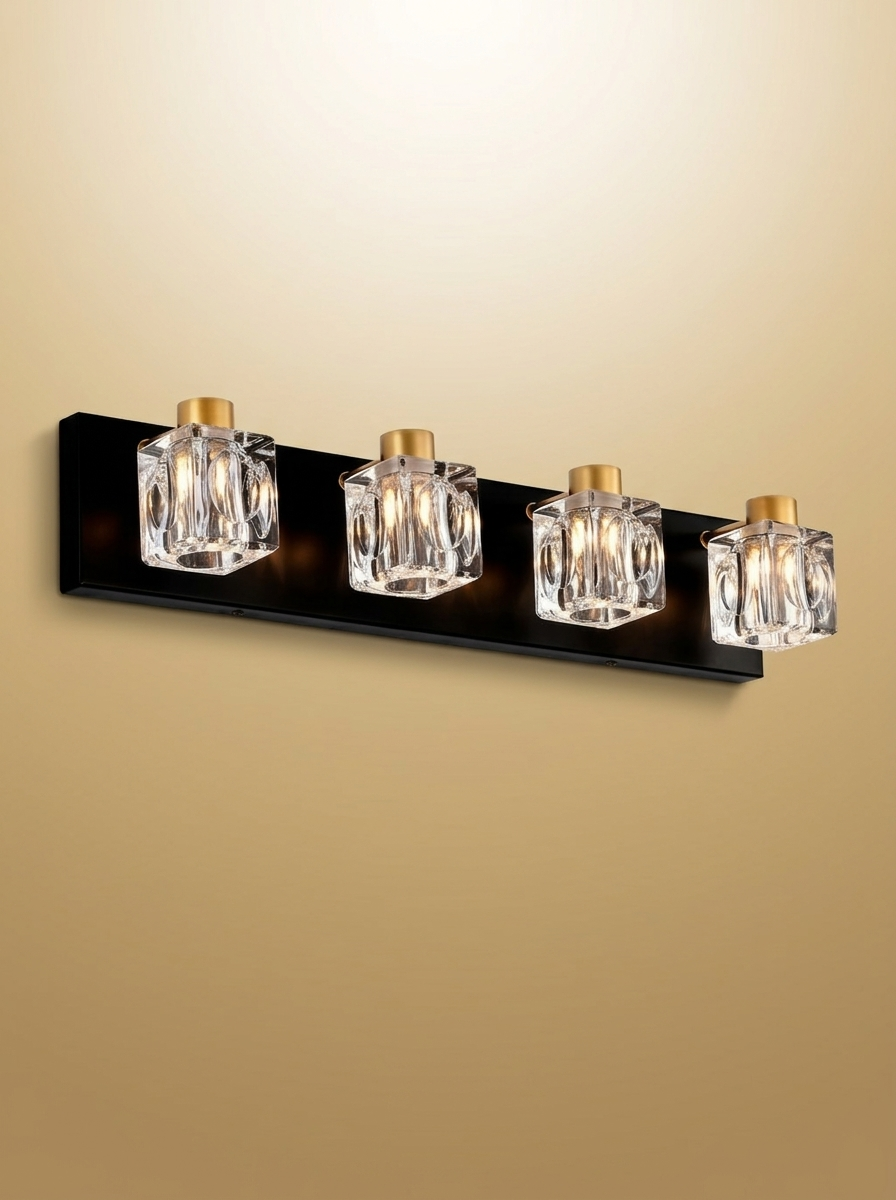 Vanity Light gold-sand background