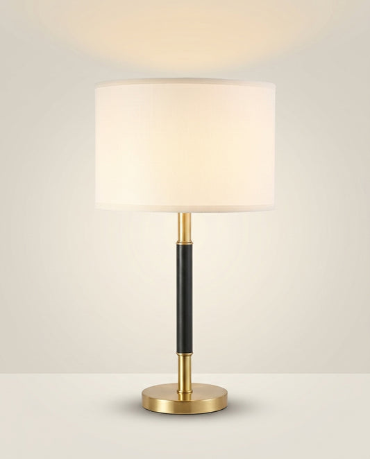 Copper & Crystal Bedside Table Lamp on a warm ivory studio backdrop