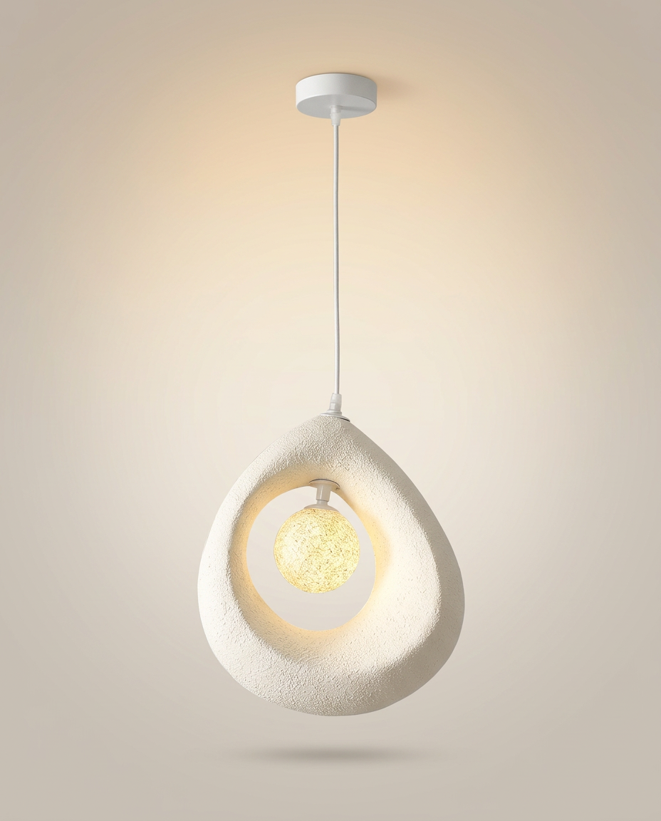 Japanese-Style Pendant Bar Light on a warm ivory studio backdrop