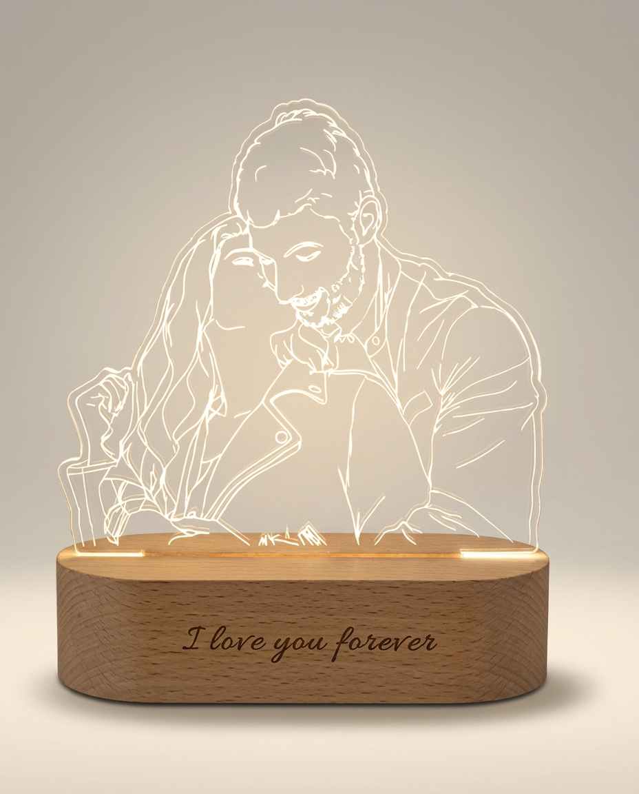 AuraGlow Personalized Ambiance Lamp on a warm ivory studio backdrop