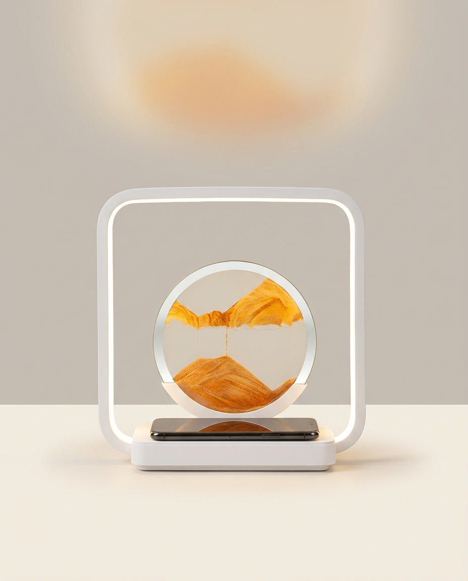 Quicksand Art Night Light on a warm ivory studio backdrop