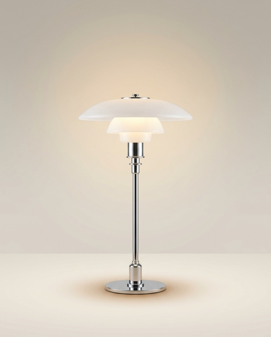 Bauhaus PH Designer Lamp on a warm ivory studio backdrop