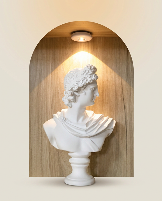 Wireless Rechargeable Cabinet Spotlight on a warm ivory studio backdrop