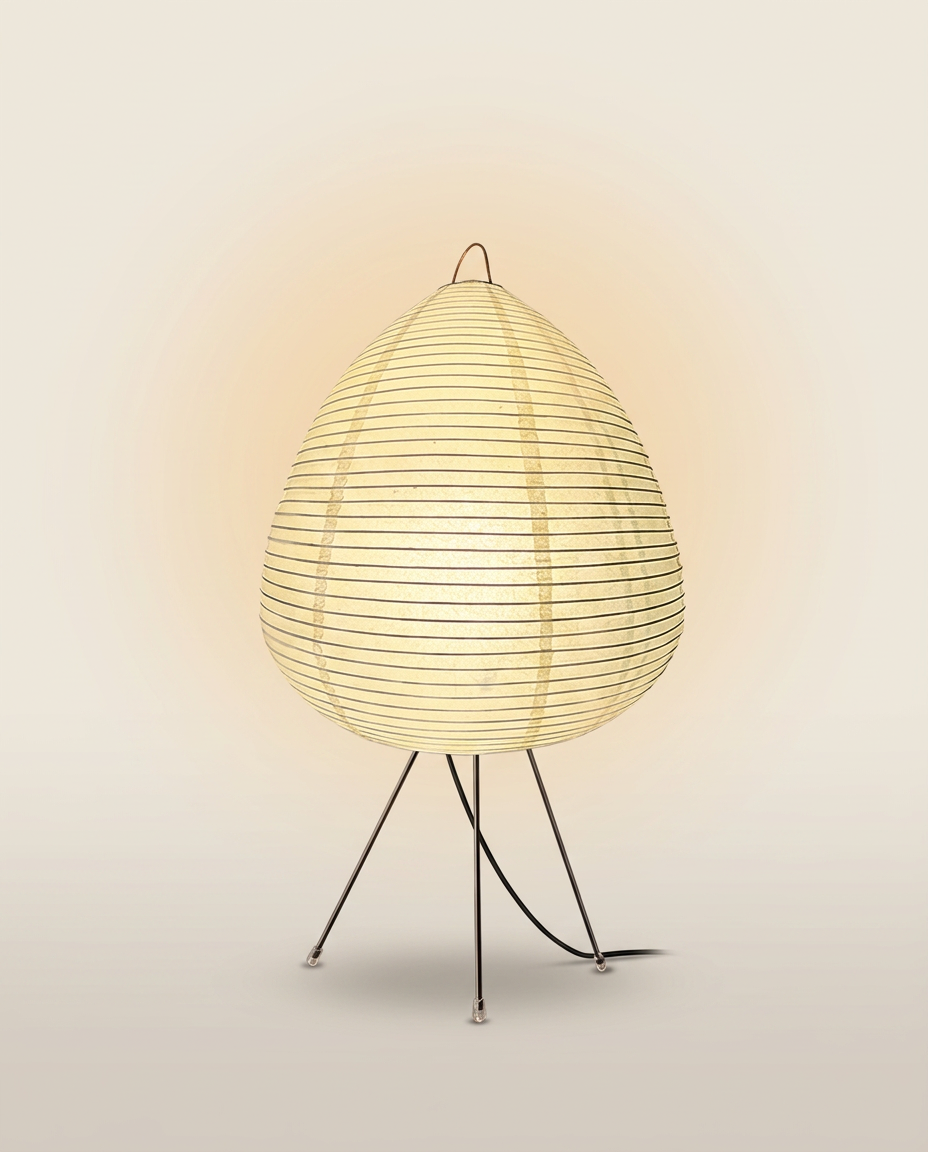Nordic Fabric Shade Table Lamp on a warm ivory studio backdrop