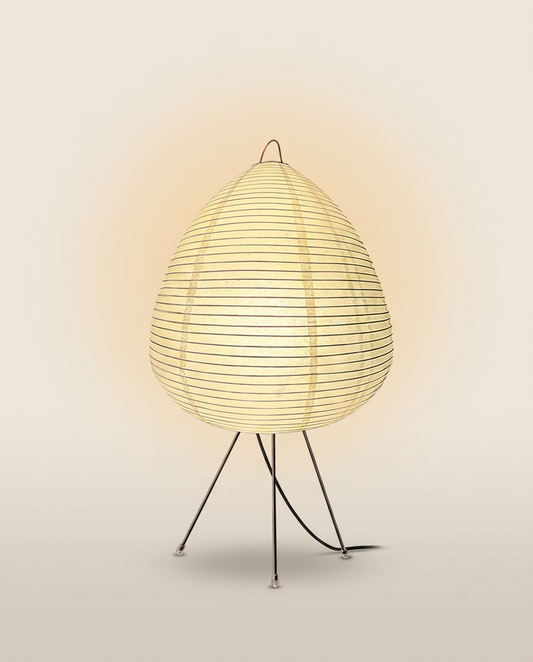 Nordic Fabric Shade Table Lamp on a warm ivory studio backdrop
