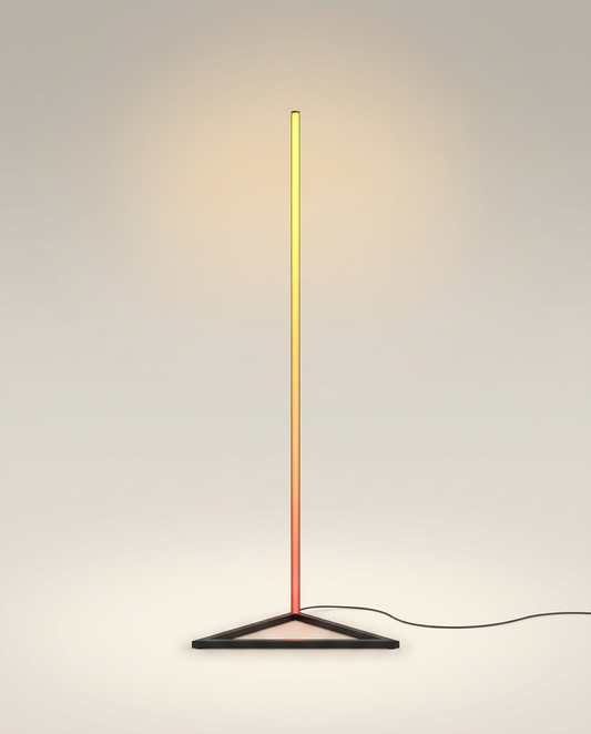 RGB Smart Corner Floor Lamp on a warm ivory studio backdrop